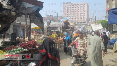 أهالي طوخ يطالبون بنقل الباعة الجائلين من وسط المدينة