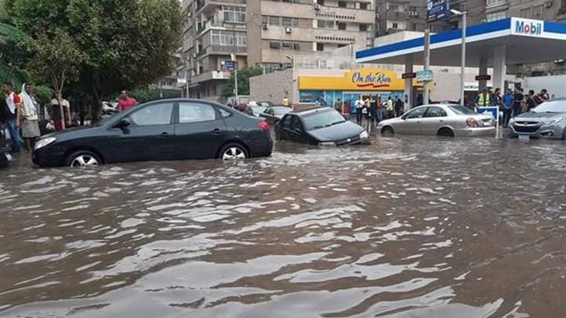 غرق شوارع القاهرة