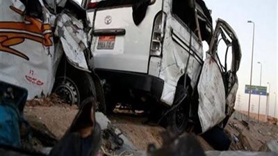 إصابة 10 أشخاص في حادث تصادم بطريق الصحراوي الشرقى بأطفيح