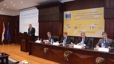 حفل ختام مشروع التوءمة بين سلطتي الطيران المدني المصري والإيطالي