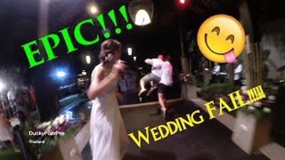 بالفيديو.. ضيف سكران يتسبب في وقوع عريس بحمام السباحة