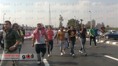 ألتراس أهلاوى يغلق كوبرى 6 أكتوبر