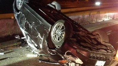 النيابة تستمع لأقوال المصابين بحادث انقلاب سيارة ملاكي في الصف