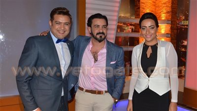 بالصور.. محمد رجب وباسم سمرة ضيفا «اثنين على واحد» في العيد