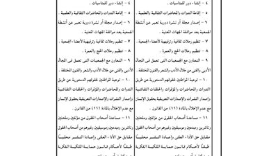 تعديل لائحة الجمعية المصرية لرعاية الحقوق والعدالة الاجتماعية