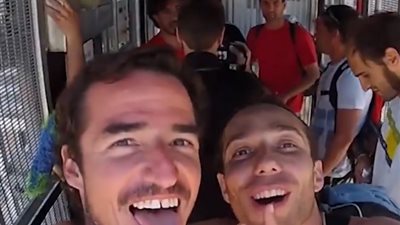 متهورون يلقون بأنفسهم من ارتفاعات شاهقة (فيديو)