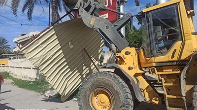 حملة لإزالة التعديات على أراضى أملاك الدولة فى الإسكندرية