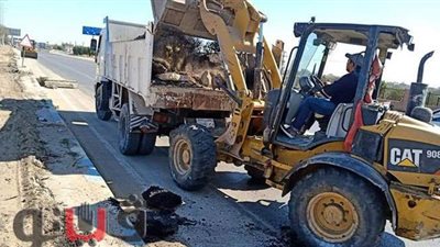 رفع القمامة والمخلفات عن مدخل الإسماعيلية من طريق عز الدين | صور