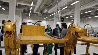 رئيس مفوضية الاتحاد الأفريقي يزور المتحف المصري الكبير | صور