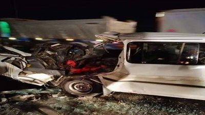 تصادم 4 سيارات على الطريق الزراعي | صور