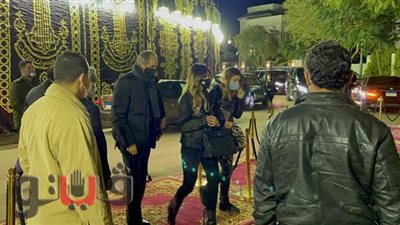 جمال مبارك وهنيدي وأحمد حلمي وزينة يشاركون في عزاء محمد الصغير | فيديو وصور