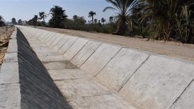 تبطين بحر الجرجبة بالفيوم للقضاء على نقص مياه الري في النهايات