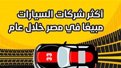 أكثر شركات السيارات مبيعًا في مصر خلال عام| فيديو جراف