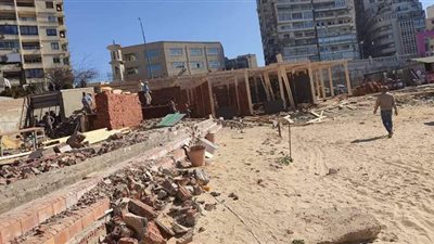 حى شرق الإسكندرية يوقف أعمال إنشاءات مخالفة بنادى المهندسين