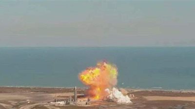 انفجار هائل لنموذج أولي لصاروخ ستارشيب لحظة هبوطه | فيديو