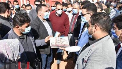 المحافظ يُتابع أعمال إنشاء مدرسة عبدالقادر قنصوة بمنيا القمح