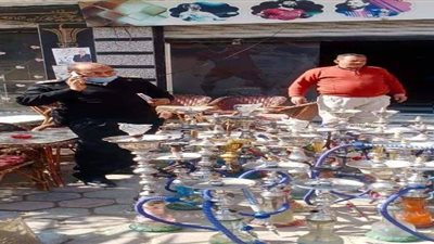 مصادرة 100 شيشة بكافيهات مخالفة ببنها | صور