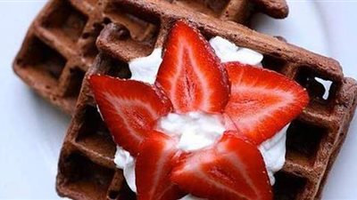 طريقة عمل الوافل بالشيكولاتة