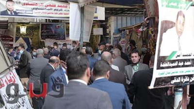 طوابير في انتخابات المحامين بالجيزة قبل فترة الاستراحة