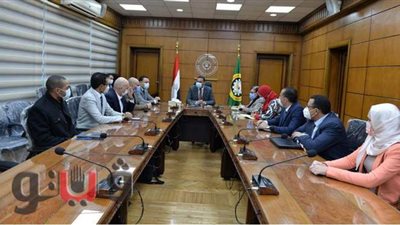 محافظ الدقهلية يبحث مشروع تطوير مصرف كتشنر مع وفد التنمية المحلية