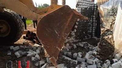 إزالة 5 حالات بناء مخالف بالشرقية