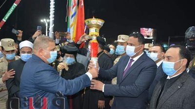 قيادات الدقهلية تبدأ مراسم الاحتفال بالعيد القومي بإيقاد الشعلة | صور