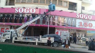 تركيب كشافات ليد بشارع أولاد رجب بالجيزة | صور