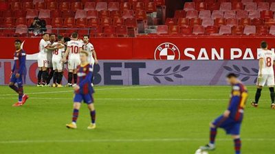 ملخص خسارة برشلونة أمام إشبيلية بثنائية في كأس ملك إسبانيا | فيديو