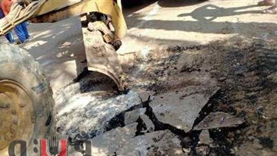 إزالة المطبات الصناعية من طريق ميت أبوعربي بالزقازيق