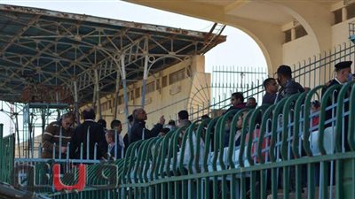 الأمن يخلي مدرجات استاد المحلة قبل مباراة سيراميكا كليوباترا | صور