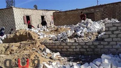 إزالة فورية لمنزل مخالف في القنطرة غرب الإسماعيلية | صور