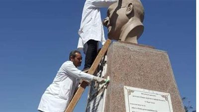 الآثار تبدأ حملات تنظيف تماثيل الرموز المصرية بالمحافظات