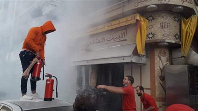 إخماد حريق في مطعم سوري بالإسكندرية