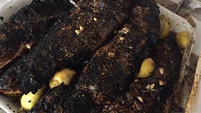 أسرع طريقة لعمل سمك بوري مشوي بالردة