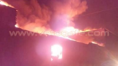 أول صور لحريق مصنع الإطارات بـ«شبرا الخيمة»