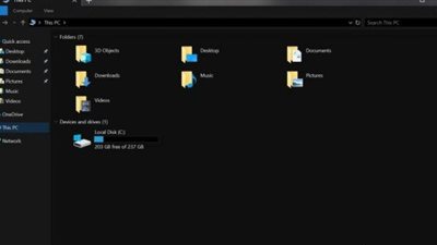 مستكشف الملفات في ويندوز 10 يحصل على الوضع الليلي