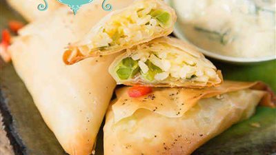 سمبوسك بحشوة الأرز من مطبخ آسيا