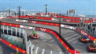 سباق للسيارات فوق سطح سفينة بحرية في النرويج