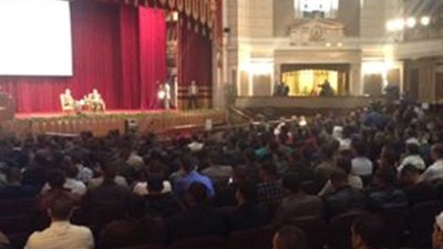 بالصور..وزير الثقافة يصل إلى جامعة القاهرة ويتفقد معرض الكتاب