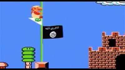 بالفيديو.. «سوبر ماريو» يرفع علم «داعش»