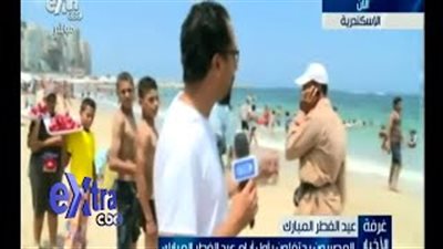 بالفيديو.. احتفال المواطنين بعيد الفطر على شواطئ الإسكندرية