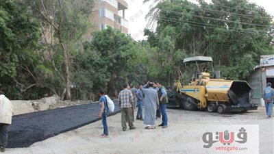 بالصور.. انتهاء رصف المرحلة الأولى لطريق عبد الله باشا بقليوب