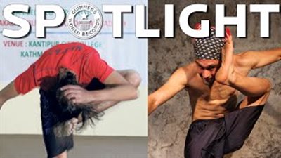 بالفيديو.. شاب يركل رأسه بقدمه 134 مرة في الدقيقة