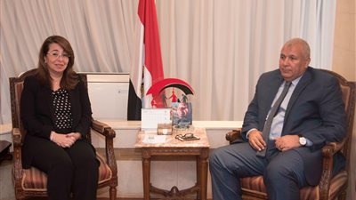 تفاصيل لقاء غادة والي ومحافظ الوادي الجديد