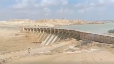 سد الروافع بشمال سيناء يحجز 5.3 مليون متر من مياه السيول (فيديو)