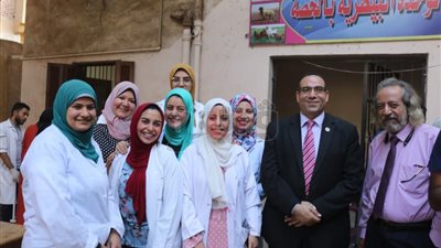 جامعة بنها تنظم قافلة بيطرية مجانا بقرية الحصة في مركز طوخ