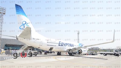 طائرة «مصر للطيران» الثالثة الجديدة تصل مطار القاهرة