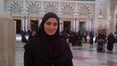 حورية فرغلي تعود من الحج