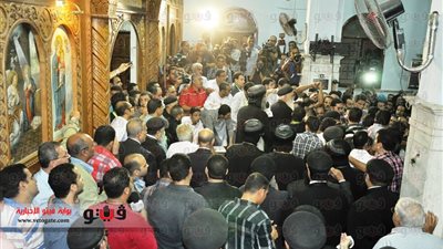 بالفيديو والصور.. الصلاة على أرواح ضحايا كنيسة العذراء بـ