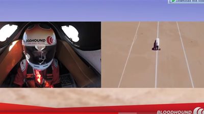 رولز رويس Bloodhound LSR أفضل سيارة تسير في صحراء أفريقيا (فيديو)